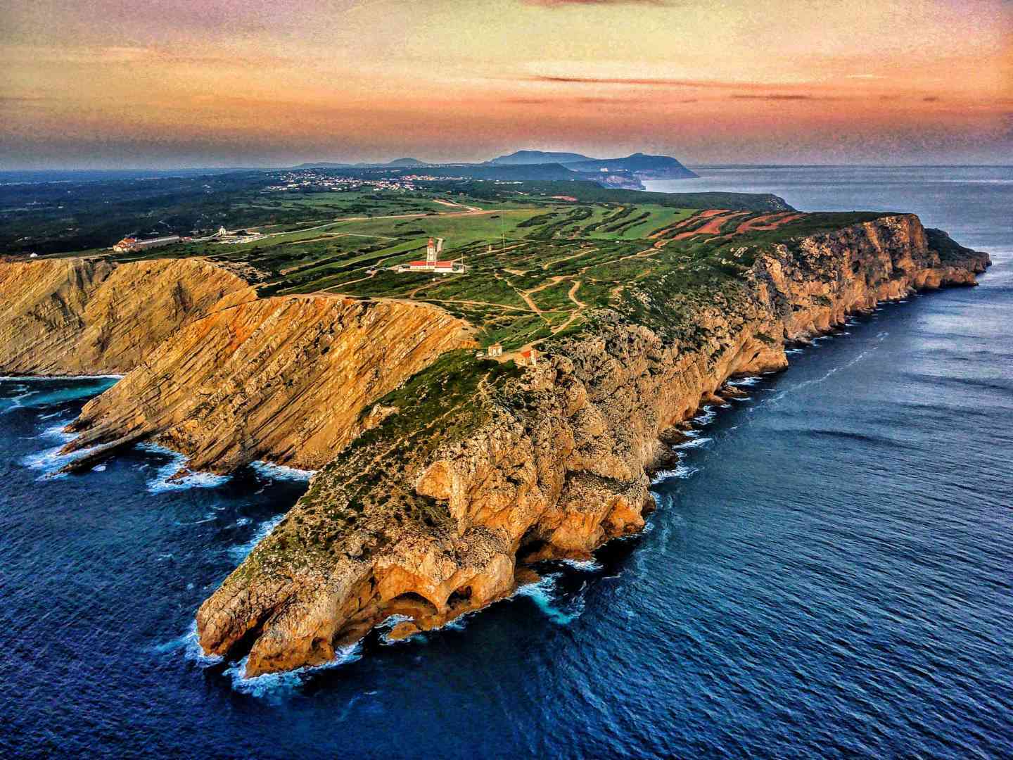 Cliffs and lighthouse at Cabo Espichel